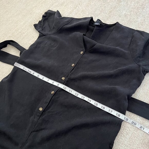 Hatch Noelle Linen Short Sleeve Black Jumpsuit 1 Maternity - Picture 7 of 11